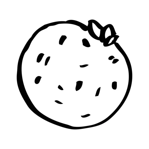Lijntekening Cartoon Grapefruit — Stockvector