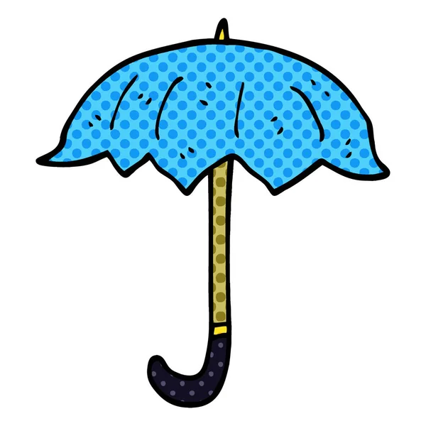 漫画落書き開いた傘 — ストックベクタ