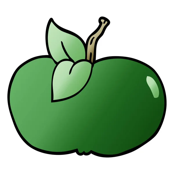 Γελοιογραφία Doodle Ζουμερός Μήλο — Διανυσματικό Αρχείο