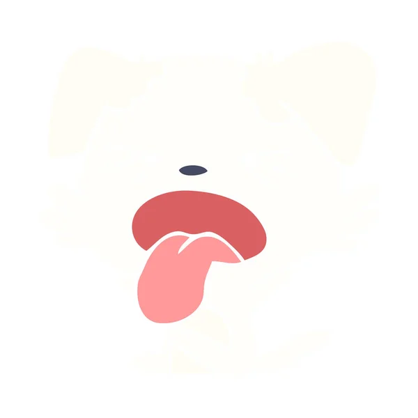 Flat Color Style Cartoon Dog Throwing Tantrum — Stock Vector