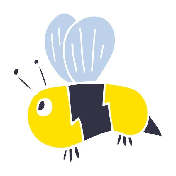 Dessin Animé Doodle Grosse Abeille — Image vectorielle