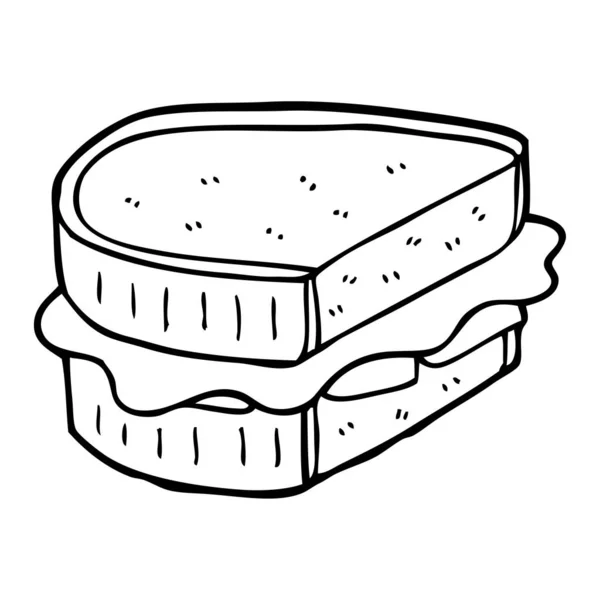 Рисование Мультяшных Бутербродов — стоковый вектор