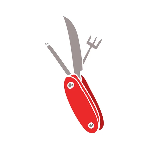 Dessin Animé Doodle Stylo Couteau — Image vectorielle