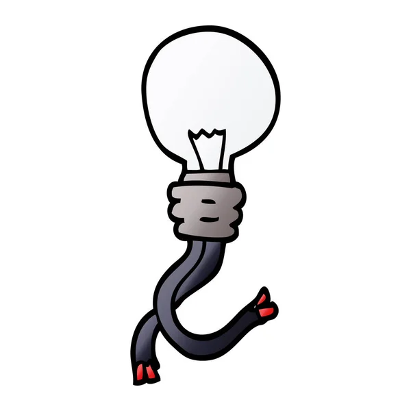 Ampoule Électrique Doodle Dessin Animé — Image vectorielle