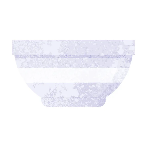Flat Colour Illustration Bowl — Stock Vector