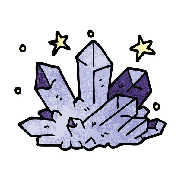 Desenho Animado Doodle Cristal Mágico — Vetor de Stock