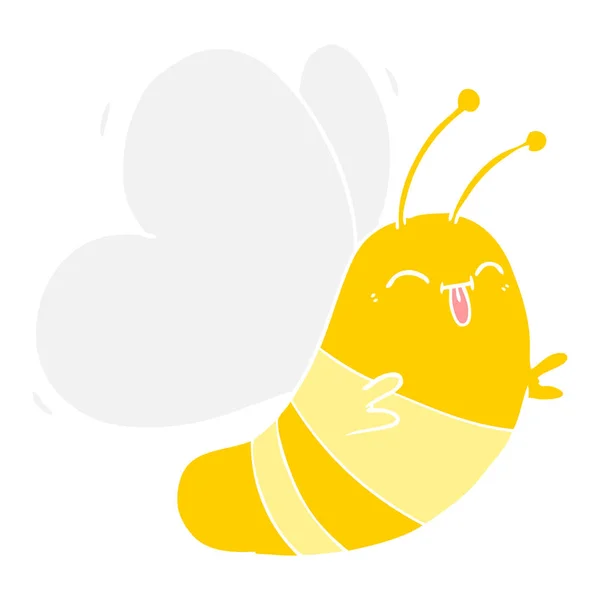 Смешной Плоский Цветной Мультфильм Стиле Бабочка — стоковый вектор