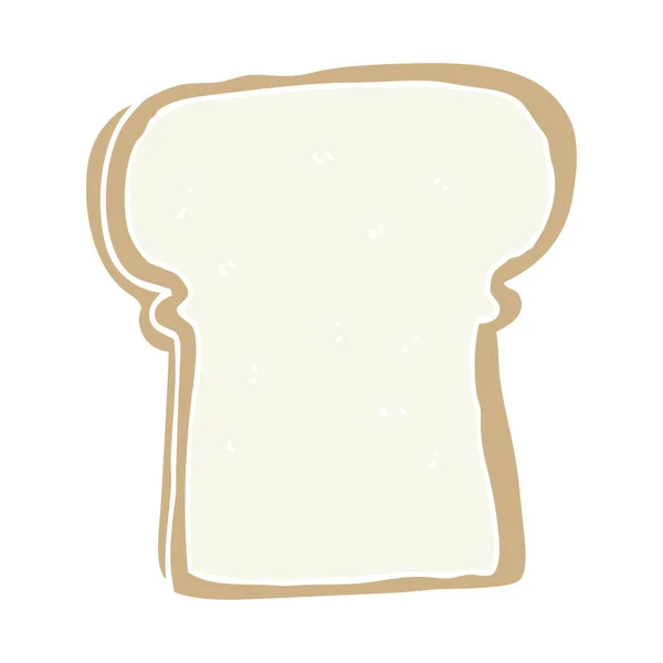 Flat Color Style Cartoon Slice Bread — Stock Vector
