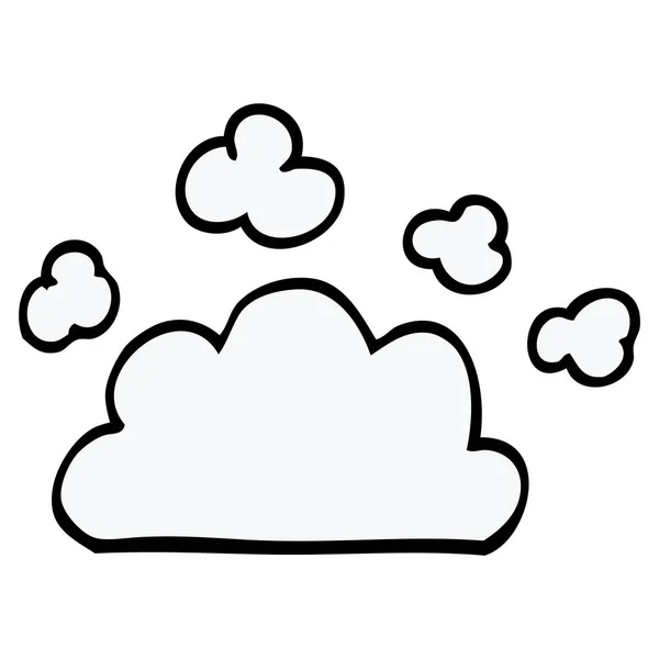 Cartoon Doodle Weather Cloud — Stock Vector