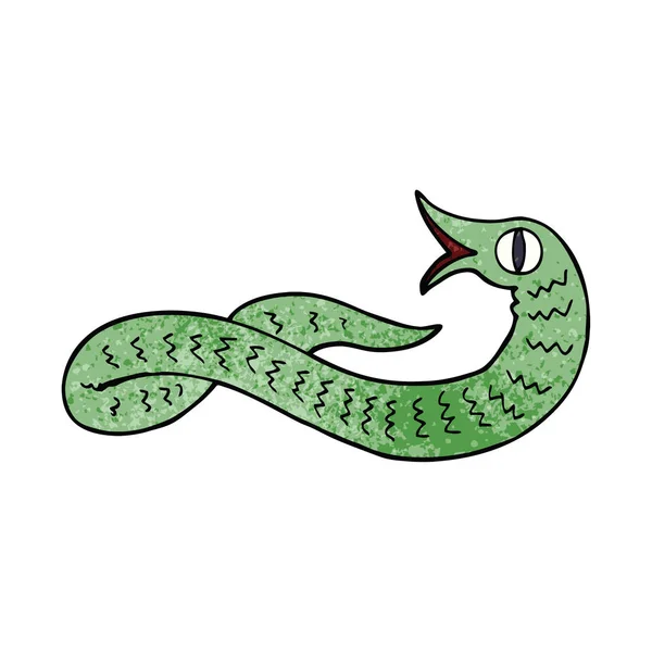 Doodle Snake Średniowiecznych Kreskówek — Wektor stockowy
