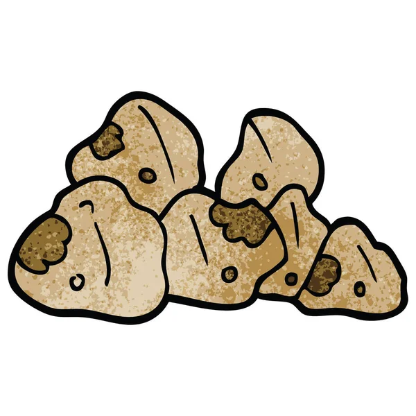 Cartoon Doodle Boulders Vector Illustration — Stock Vector