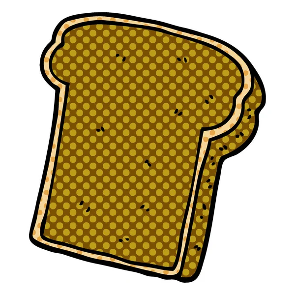 Cartoon Doodle Scheibe Brot — Stockvektor