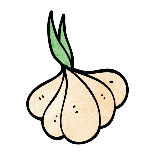 Cartoon Doodle Sprießt Knoblauch — Stockvektor