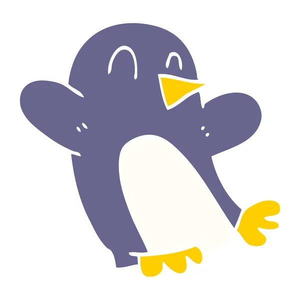 Рождественский Пингвин Мультяшка — стоковый вектор
