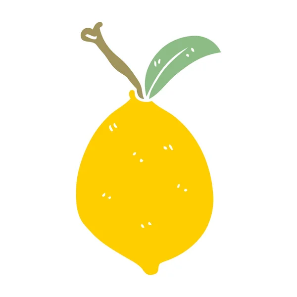 Dessin Animé Doodle Citron Biologique — Image vectorielle