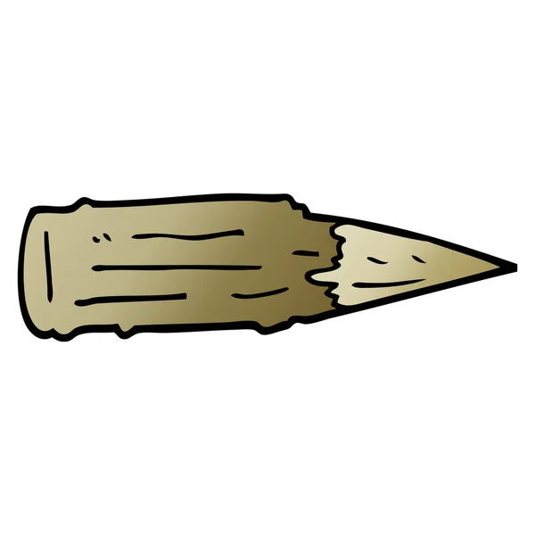 Cartoon Doodle Wooden Stake — Stock Vector