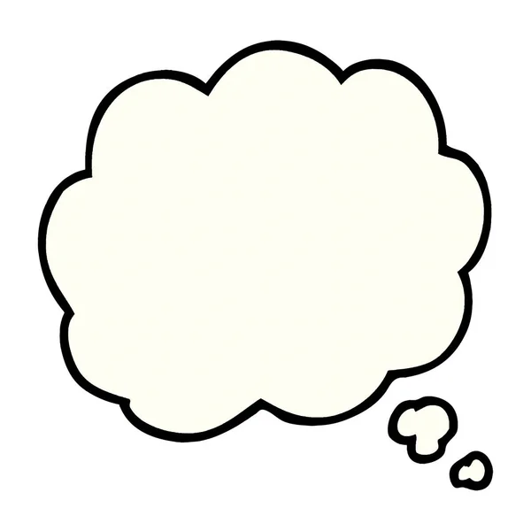 Dessin Animé Doodle Pensée Nuage — Image vectorielle