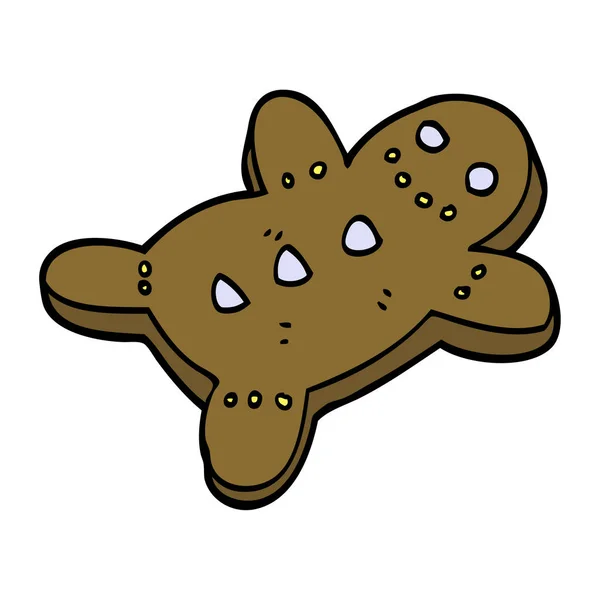 Cartoon Doodle Gingerbread Man — Stock Vector