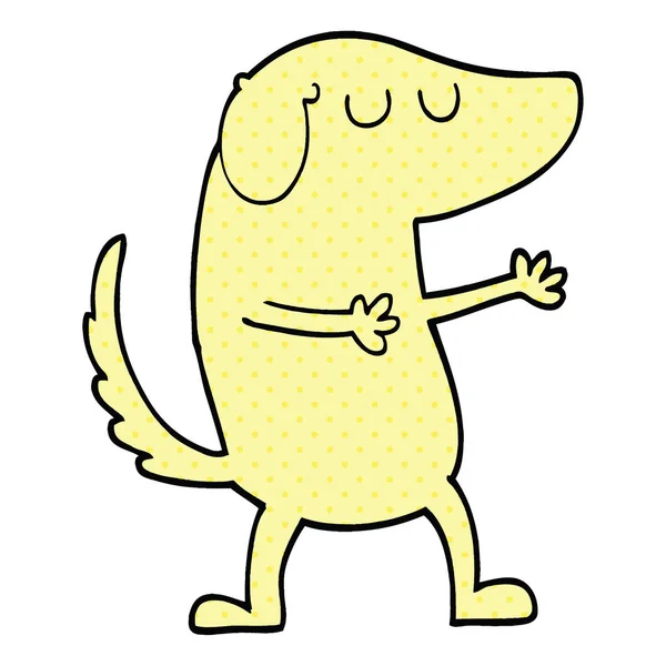 Çizgi Roman Tarzı Karikatür Mutlu Köpek — Stok Vektör