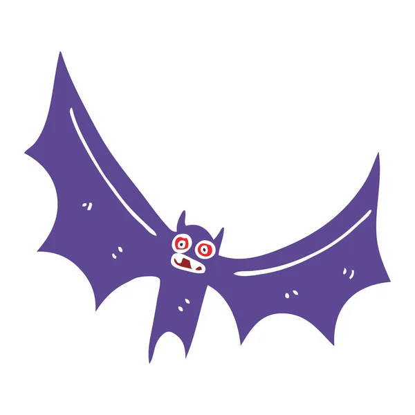 Desenho Animado Doodle Bat Vetor Ilustração —  Vetores de Stock
