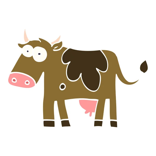 Cartone Animato Doodle Fattoria Mucca — Vettoriale Stock