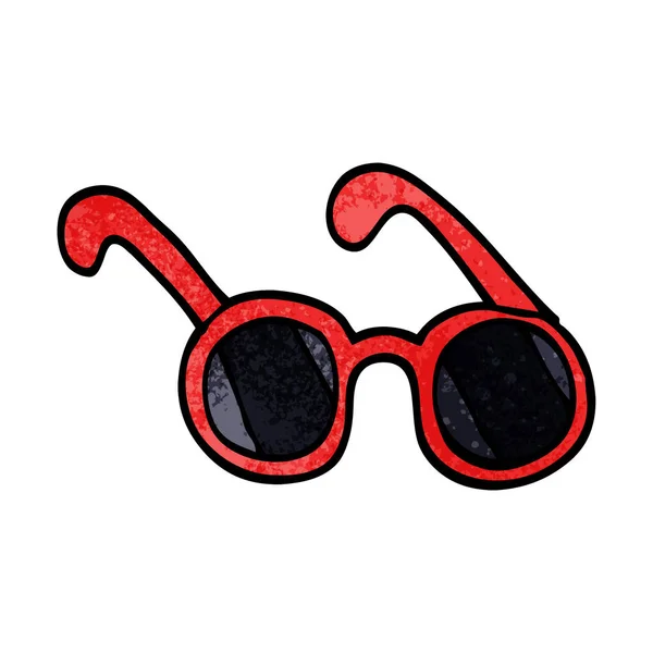 Óculos Sol Doodle Desenhos Animados — Vetor de Stock