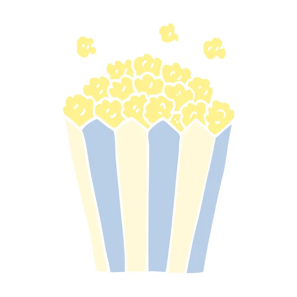 Zeichentrickkritzel Popcorn Illustration — Stockvektor