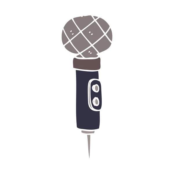 Gribouille Dessin Animé Microphone — Image vectorielle