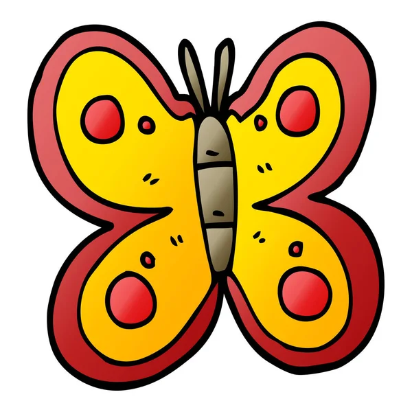 Cartoon Doodle Huge Butterfly — Stock Vector