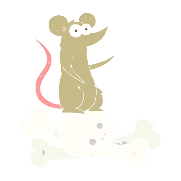 平色插图大鼠的骨头 — 图库矢量图片