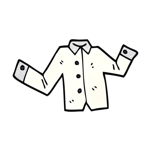 Desenho Animado Doodle Camisa Negócios —  Vetores de Stock