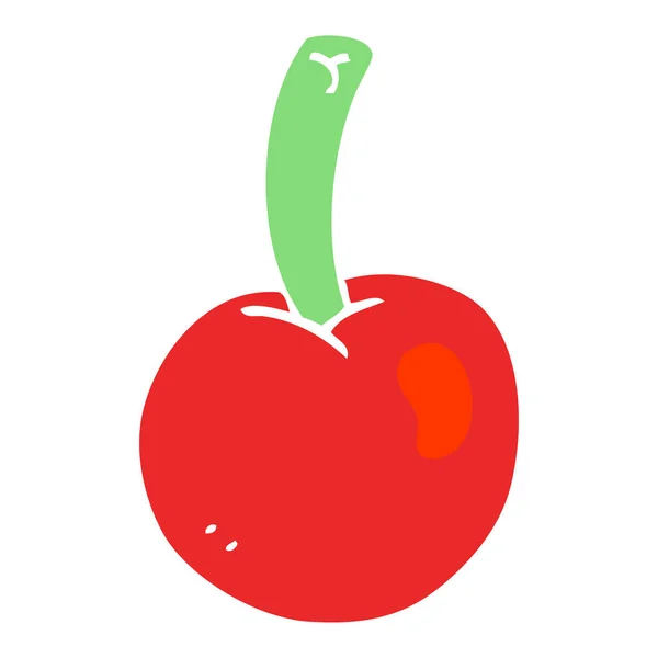 Plochý Barevný Obrázek Cherry — Stockový vektor