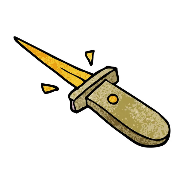 Cartoon Doodle Flick Knife — Stock Vector