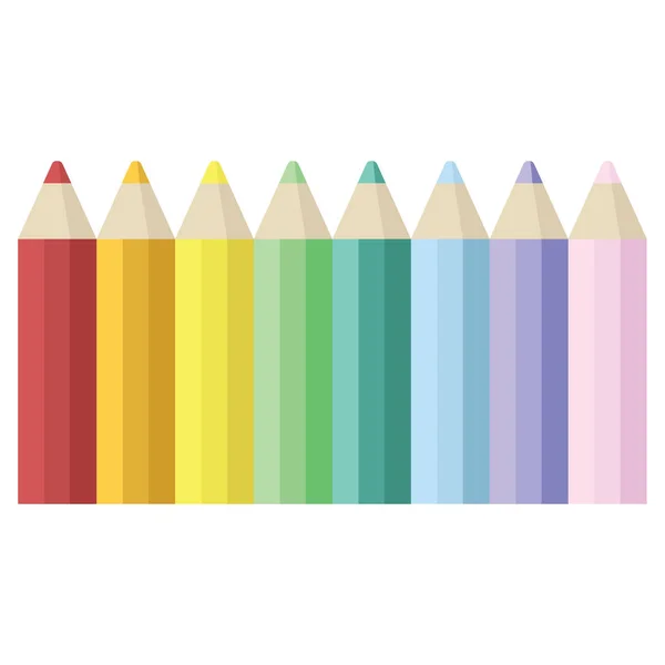 Crayons Couleur Illustration Vectorielle Graphique Icône — Image vectorielle