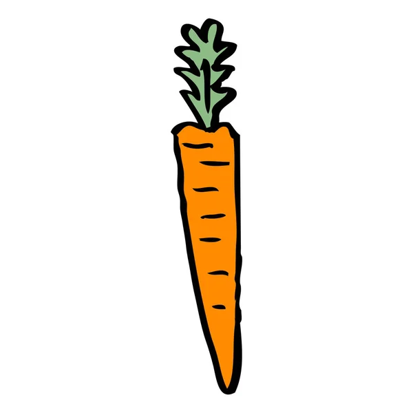 Cartoon Doodle Doodled Carrot — Stock Vector