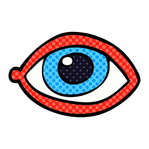 Cartoon Doodle Eye Staring — Stock Vector