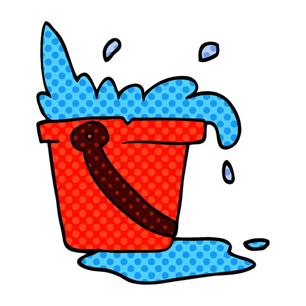 Cartoon Doodle Water Emmer — Stockvector