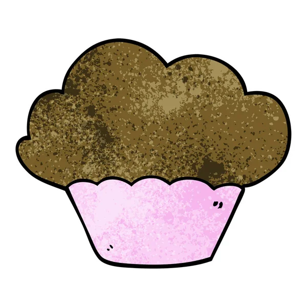 Karikatur Doodle Cupcake Illustration — Stockvektor
