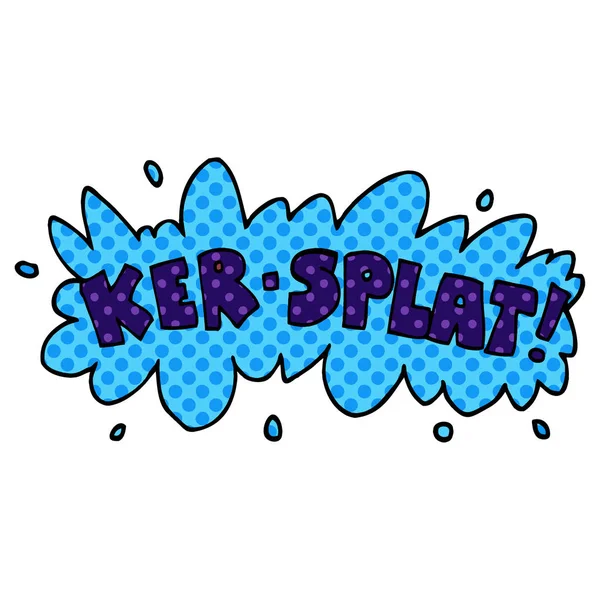 Cartoon Doodle Formulering Ker Splat — Stockvector