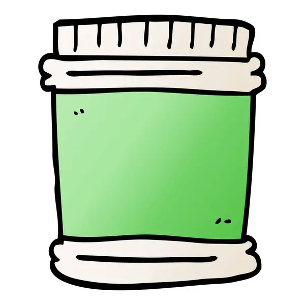 Cartoon Doodle Vitamintöpfe — Stockvektor