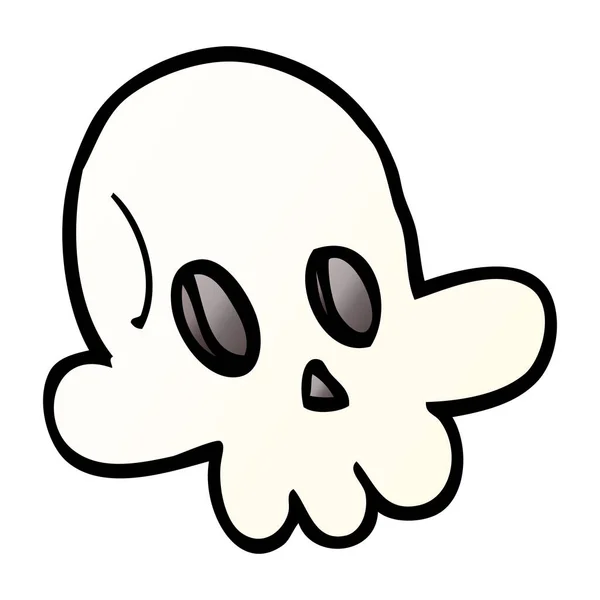 Cartoon Doodle Halloween Totenkopf — Stockvektor