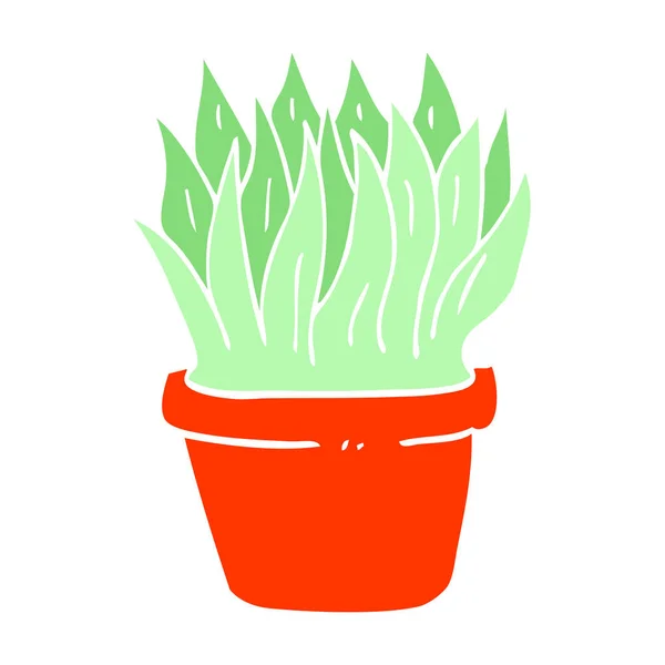 単色イラスト漫画家の植物 — ストックベクタ