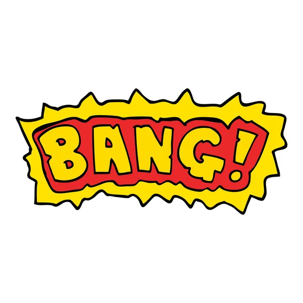 Cartoon Doodle Ordet Bang — Stock vektor
