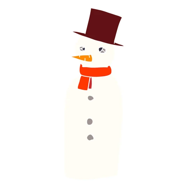 Kreskówka Doodle Snowman Wektor Ilustracja — Wektor stockowy