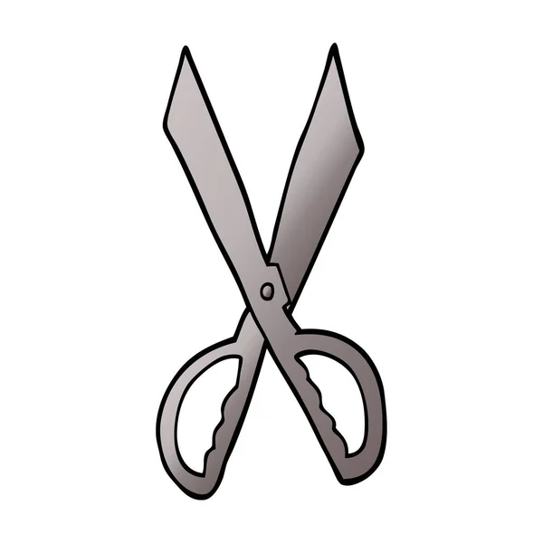 Cartoon Doodle Sewing Scissors — Stock Vector