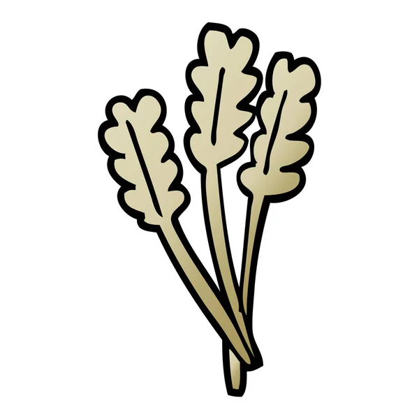 ベクトル グラデーション図漫画乾燥小麦 — ストックベクタ