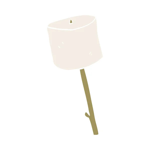 Cartoon Doodle Marshmallow Stick — Stock Vector