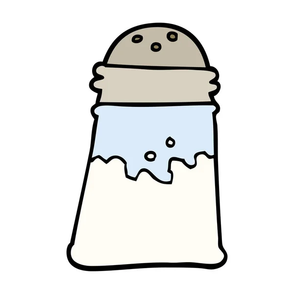 Hand Drawn Doodle Style Cartoon Salt Shaker — Stock Vector