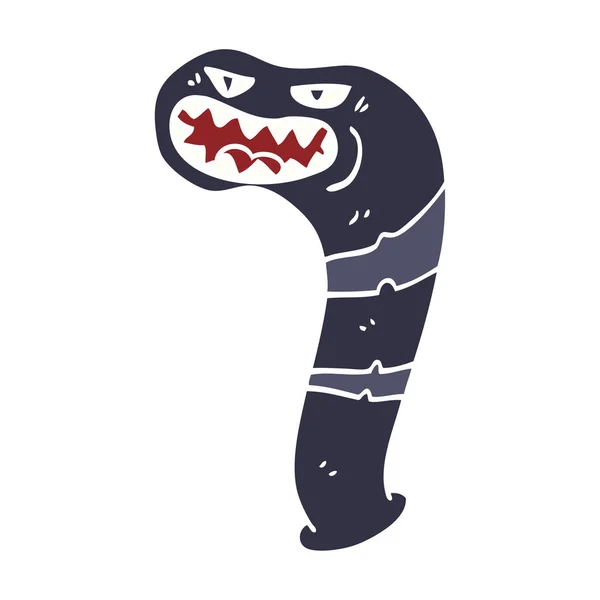 Desenho Animado Doodle Monstro Sanguessuga — Vetor de Stock