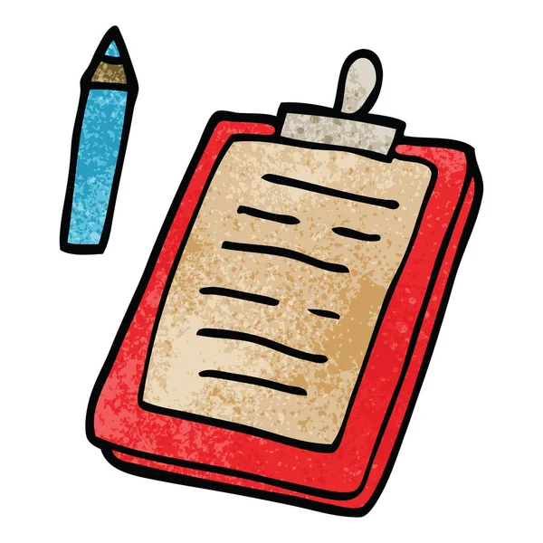 Мультфильм Doodle Clip Board — стоковый вектор